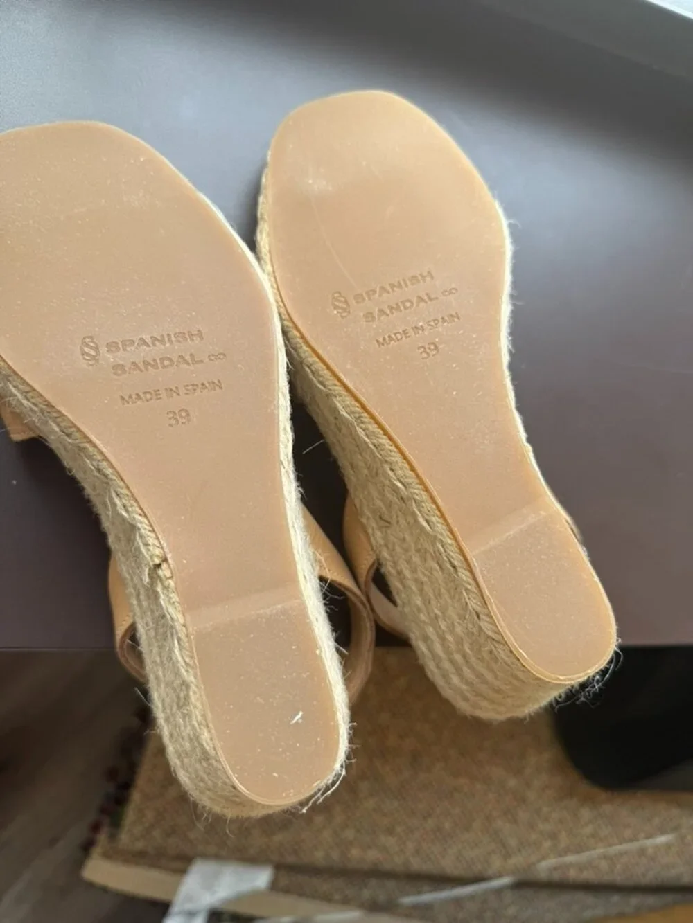 Spanish Sandal Co. Almond Espadrille Wedges